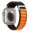 Nylon Alpine Loop Strap for Apple Watch - Black Orange