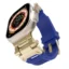 Gold Head Buckle Premium Silicone Strap for Apple Watch - Blue