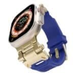 Gold Head Buckle Premium Silicone Strap for Apple Watch - Image 4