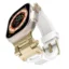Gold Head Buckle Premium Silicone Strap for Apple Watch - White