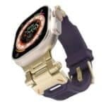 Gold Head Buckle Premium Silicone Strap for Apple Watch - Image 5