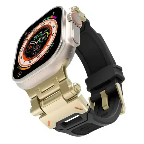 Gold Head Buckle Premium Silicone Strap for Apple Watch