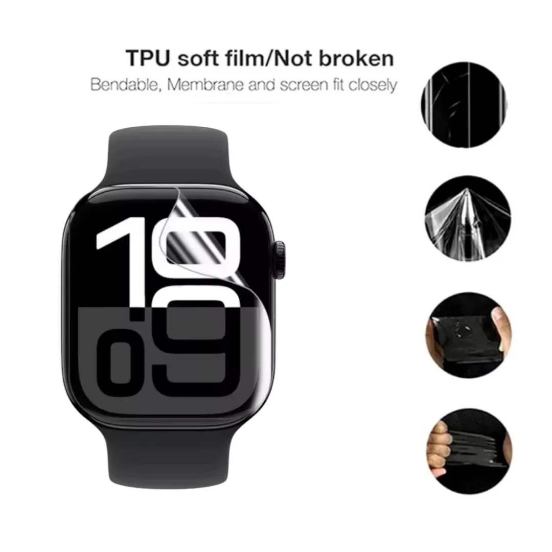 3 Screen Protector TPU Hydrogel for Apple Watch 45 MM - Not A Glass - Image 5