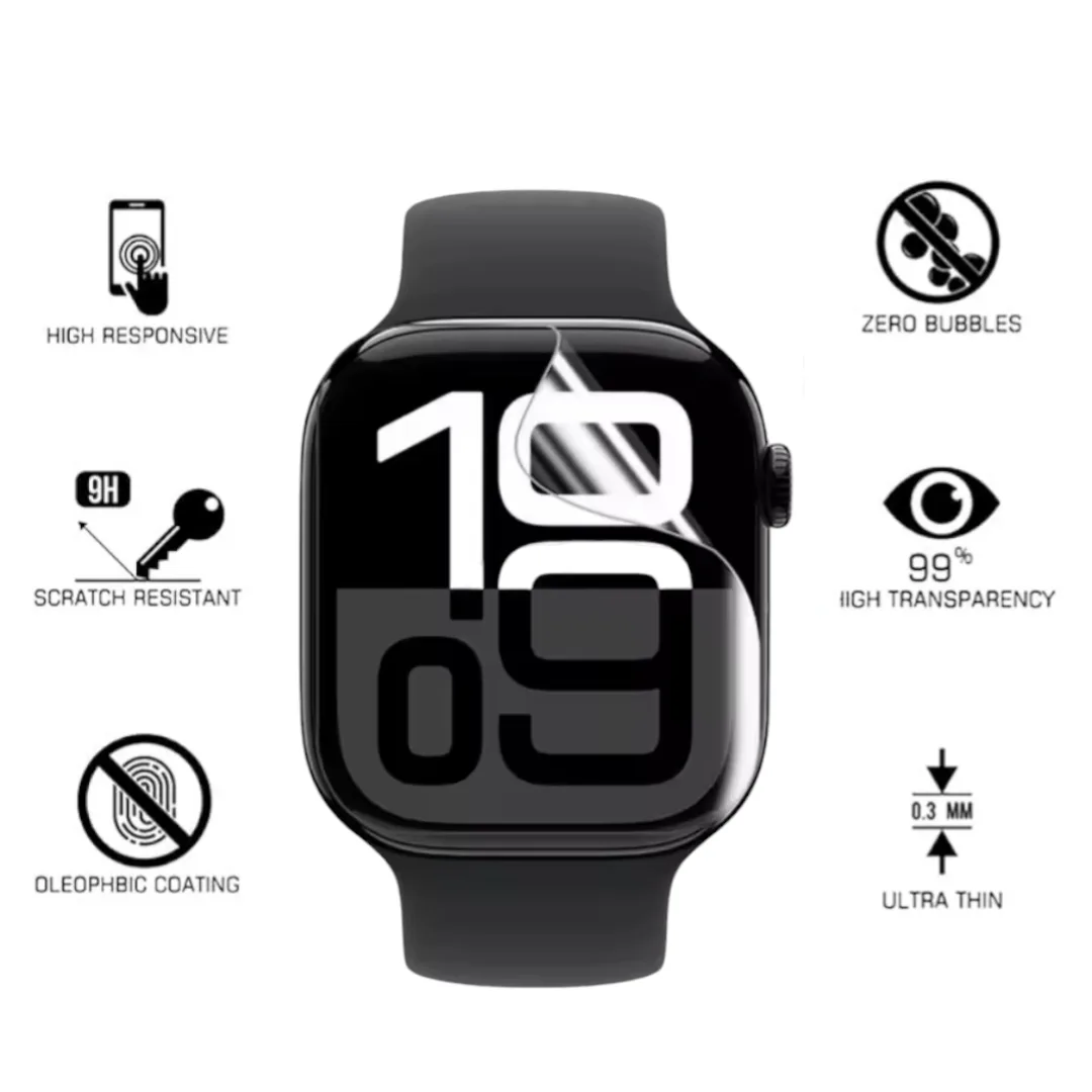 3 Screen Protector TPU Hydrogel for Apple Watch 45 MM - Not A Glass - Image 4